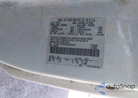 2002 Ford F-150 Xl/Xlt from USA, damaged, VIN 1FTRF17252NA02433